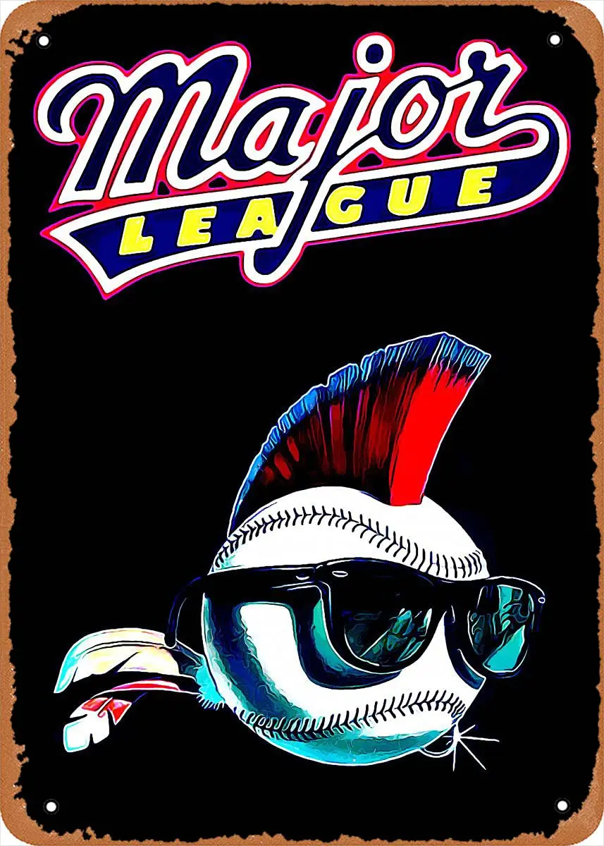 Vintage Tin Wall Sign - M019 Major League Metal Poster 12 X 8 Inches Home Bar Man Cave Wall Decor Movie Poster