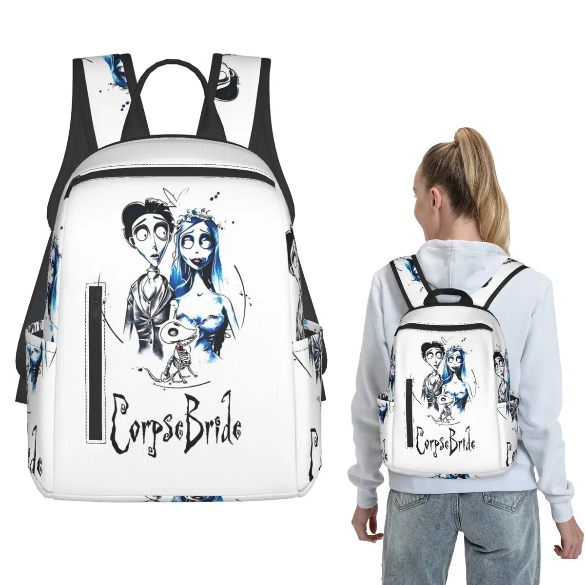 

Cartoon Movie Horror 90s Funny Film Backpack Large Capacity Children BookBag School Bag Shoulder Bags for Men Women