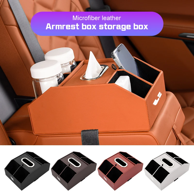 

Car Armrest Storage Box For Leading Ideal Li Xiang Auto one L6 L7 L8 L9 Car Center Console Organizer Tissue Box Water Cup Holder