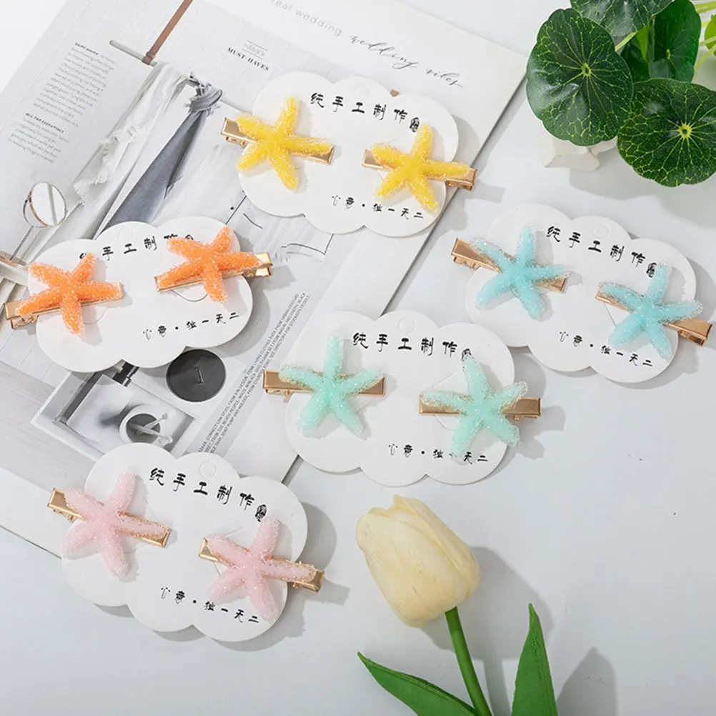 

8pcs Girls Bangs Clip Hair Accessories Bright Color Comfortable Kids Party Gifts Shell Hairpins Child Hairpin Headdress