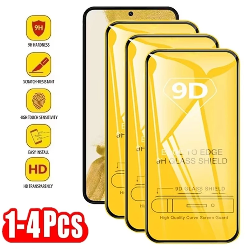 

9D Screen Protector Tempered Glass for Samsung S24 Ultra S23 S22 S30 Plus S20 S21 FE S10 Lite Note 20 10 Lite Protective Glass