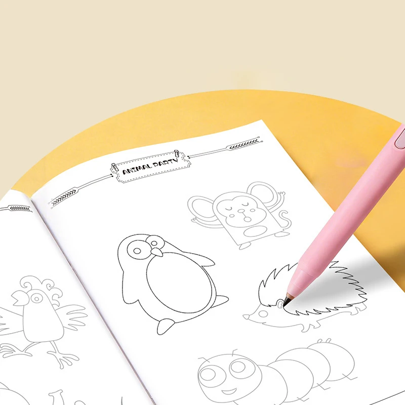 Kids Line Drawing Tracing Book Montessori Early Learning Sketch & Coloring Books for Toddlers & Preschoolers