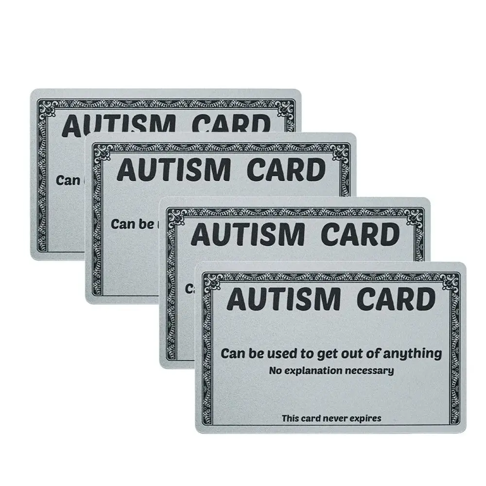 

Прочная забавная открытка с аутизмом, прочный пластик, ПВХ материал, визитная карточка с аутизмом, размеры, подарки с аутизмом для друзей