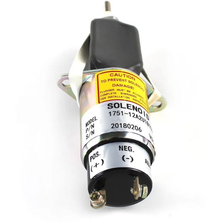 New 12V 3 Terminals Fuel Shut Off Solenoid 1700-2526 1751-12A2U1B1S1A For Engine High Quality