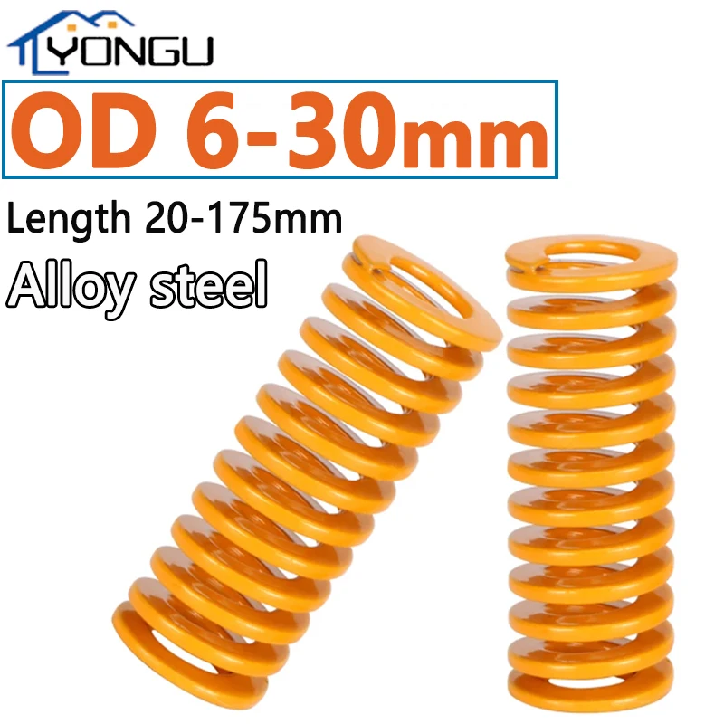 Yellow Spiral Stamping Compression Mould Die Spring Small load Die Mold Springs Compression Spring Outer Diameter 6-30mm