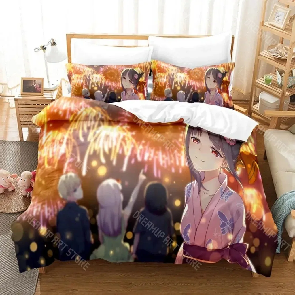 3D Printed Kaguya-sama Love Is War Miss Huiye Bedding Set for Boys Girls Duvet Cover Twin Queen King Full Single Double Sizes