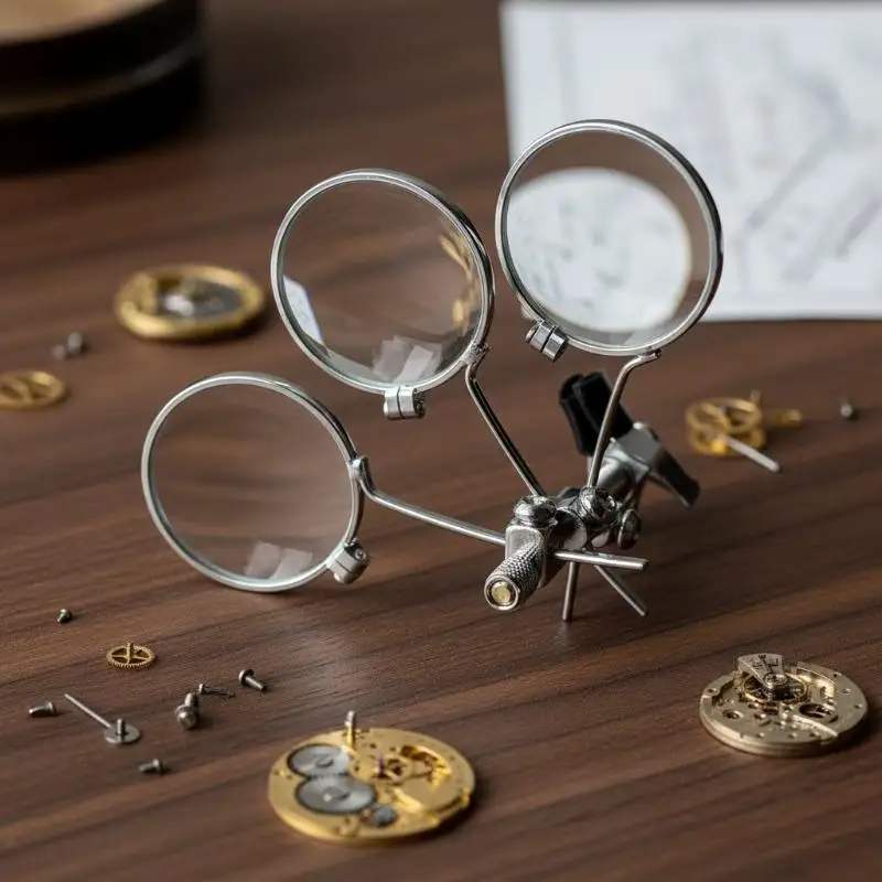 Jeweller's Eye Loupe Triple Ocular Loupe Clip On Eye Glasses Magnifier Jewellery Watch Detail Making Repair Tool