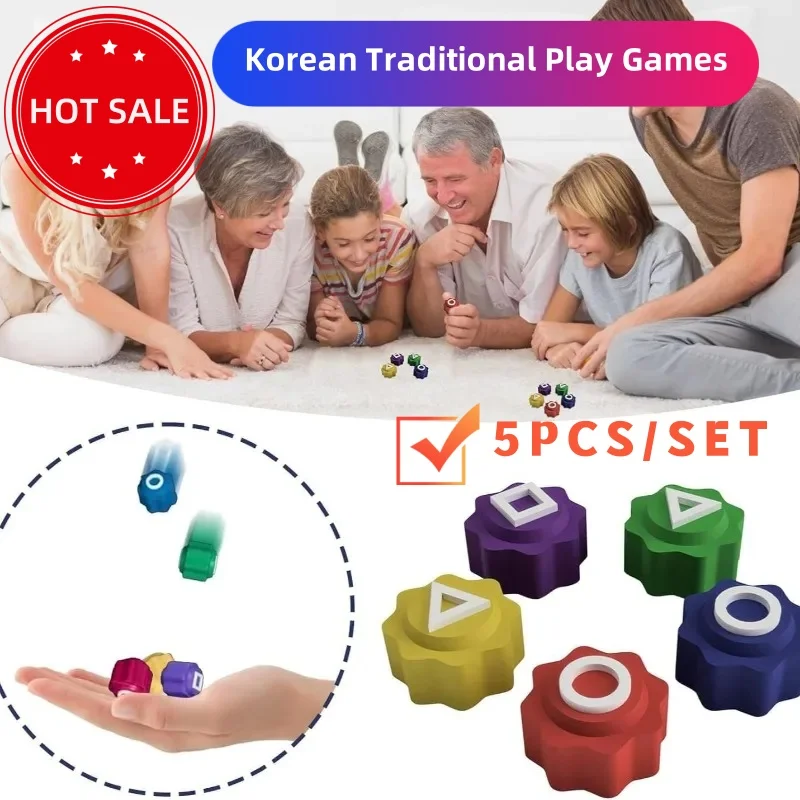 5 Pieces/set Of Korean Traditional Play Games Stone Grabbing Games Creative Hand Eye Coordination Training Ornaments Craft