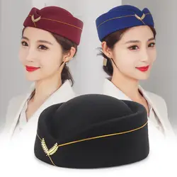 Air Hostesses Beret Hat Formal Uniform Cap Base Cap Stewardess Hat Air Hostesses HatParty Hat Role Play Vintage Stewardess Beret