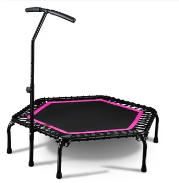 

Gymnastic Trampoline Equipment Indoor and Outdoor Gym Folding Inflatable Mini Trampoline with Handle