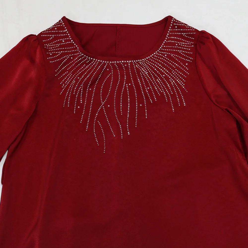Diamants de luxe Abaya dubaï caftan femmes musulmanes Robe de soirée Caftan Marocain Femme Robe fête Eid Islam Jalabiya robes