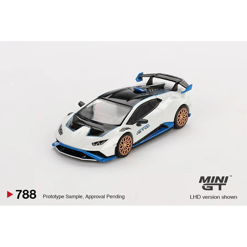 PreSale MINIGT 788 1:64 Huracan STO Bianco Asopo Diecast Model Collection Toys