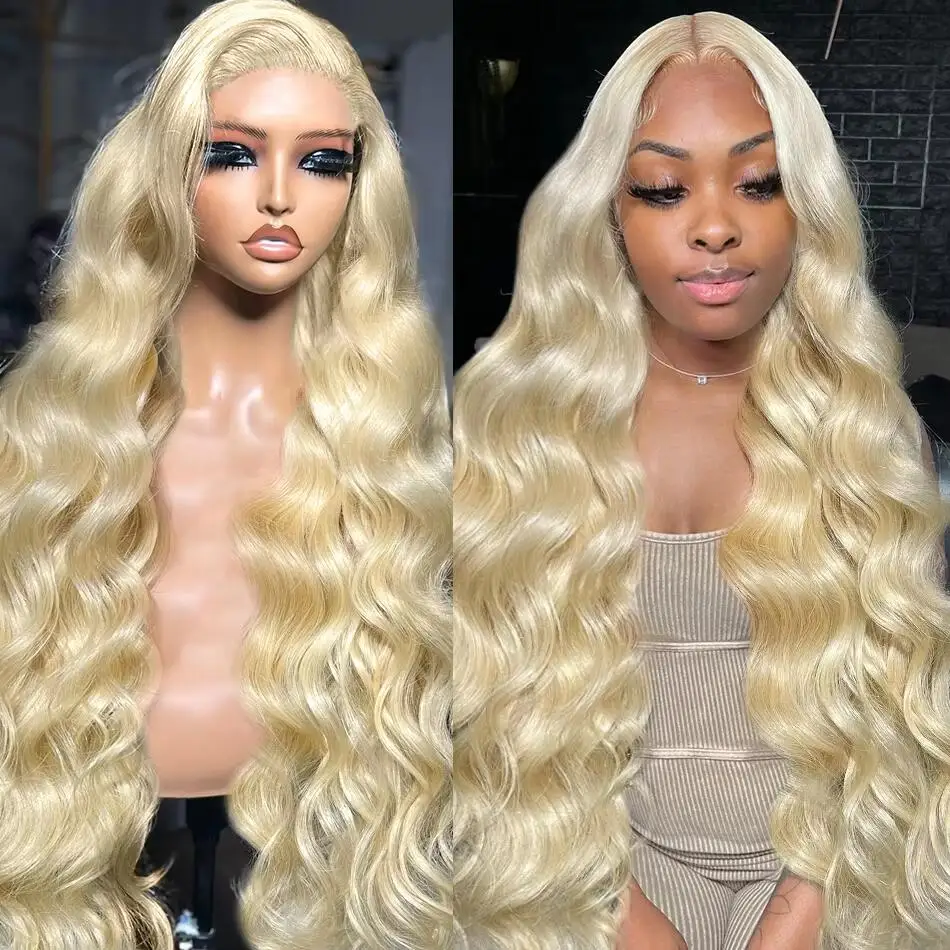 200% 613 Body Wave Lace Frontal Wigs 13x6 HD Human Hair Wigs Blonde Colored 13x4 Lace Front Human Hair Wig Brazilian Pre Plucked