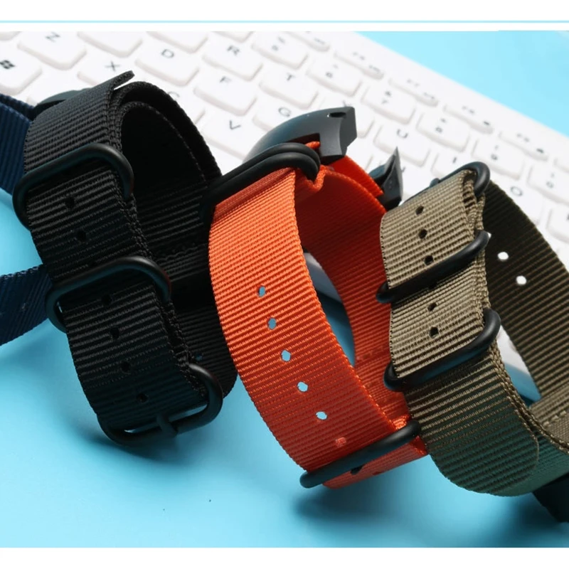 22mm High Quality Nylon Watch Strap For Suunto D4I D4I novo Strap Diving Black Blue Orange Watch Bracelet