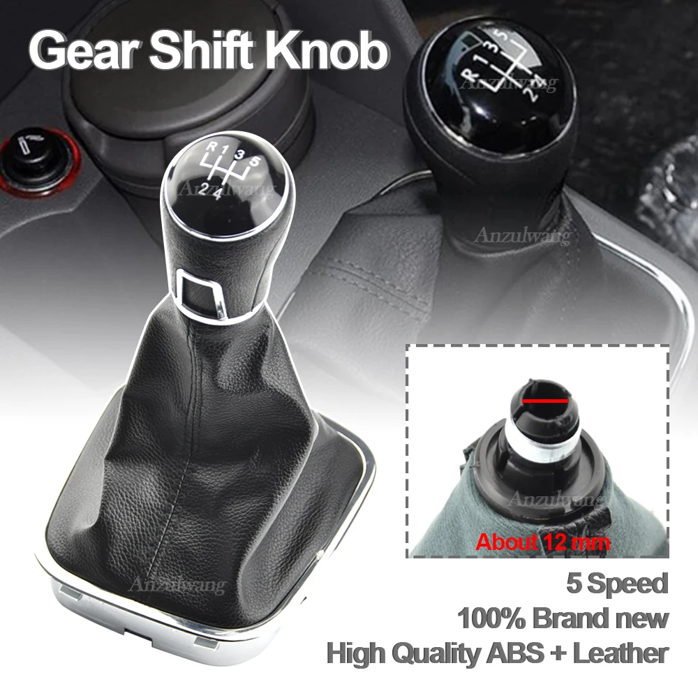 For VW Volkswagen Polo 6C 2015 2016 2017 2018 5 Speed Gear Shift Knob Gaiter Boot Cover Case Car Styling Accessories