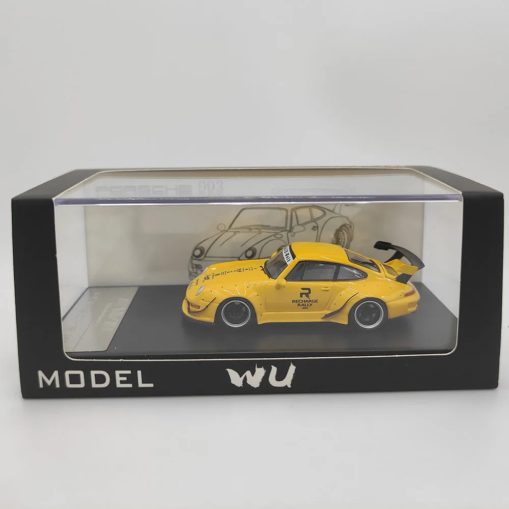 Diecast WU MODEL 1/64 Skala PORSCHE 993 RWB Legierung Auto Modell Sammeln Spielzeug Geschenk Souvenir Display Ornament