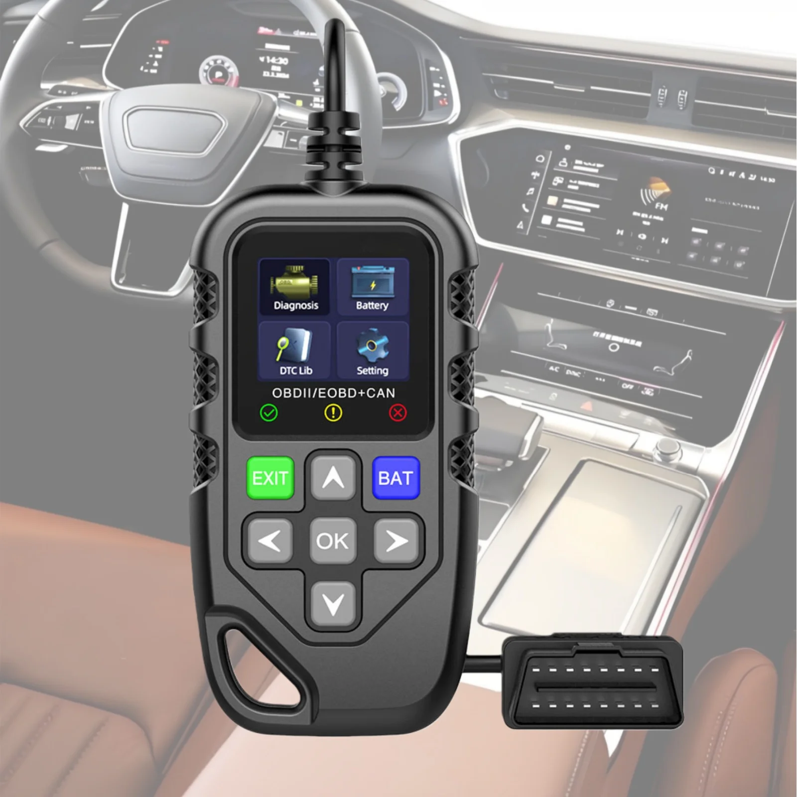 

Диагностический сканер EOBD/OBDII OBD2, автомобильный сканер, сканер для диагностики транспортных средств, считыватель кодов, инструмент для диагностики автомобиля