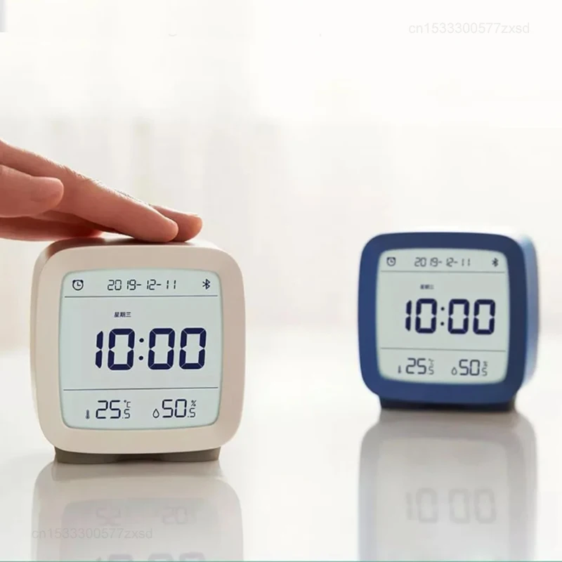 Imagem -05 - Xiaomi-qingping Despertador Bluetooth Retroiluminação Eletrônica Multifuncional Sensor de Temperatura e Umidade Luz Noturna Ajustável