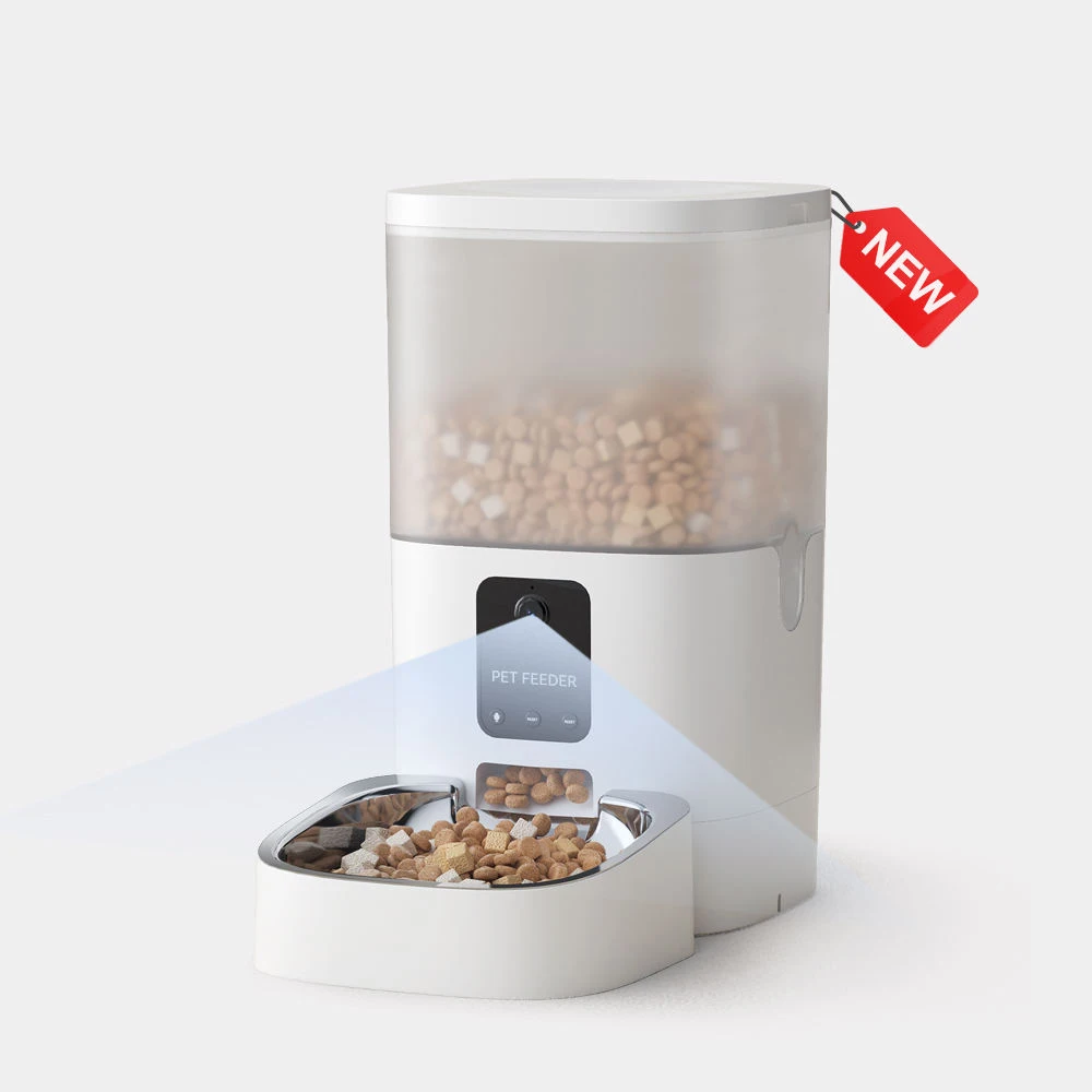 

New Smart Automatic Pet Feeder with Video & Cloud Storage Eco-Friendly Plastic Charge 6L Capacity for Dogs & Cats