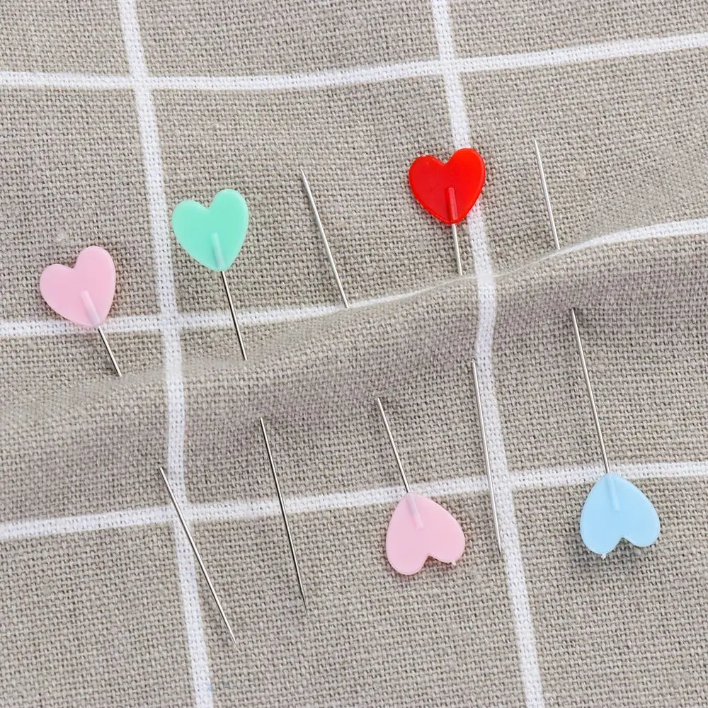 100PCS/Box Love Heart Patchwork Pins Needles Flower Sewing Pins DIY Crafts  Available DIY Apparel Sewing Pins