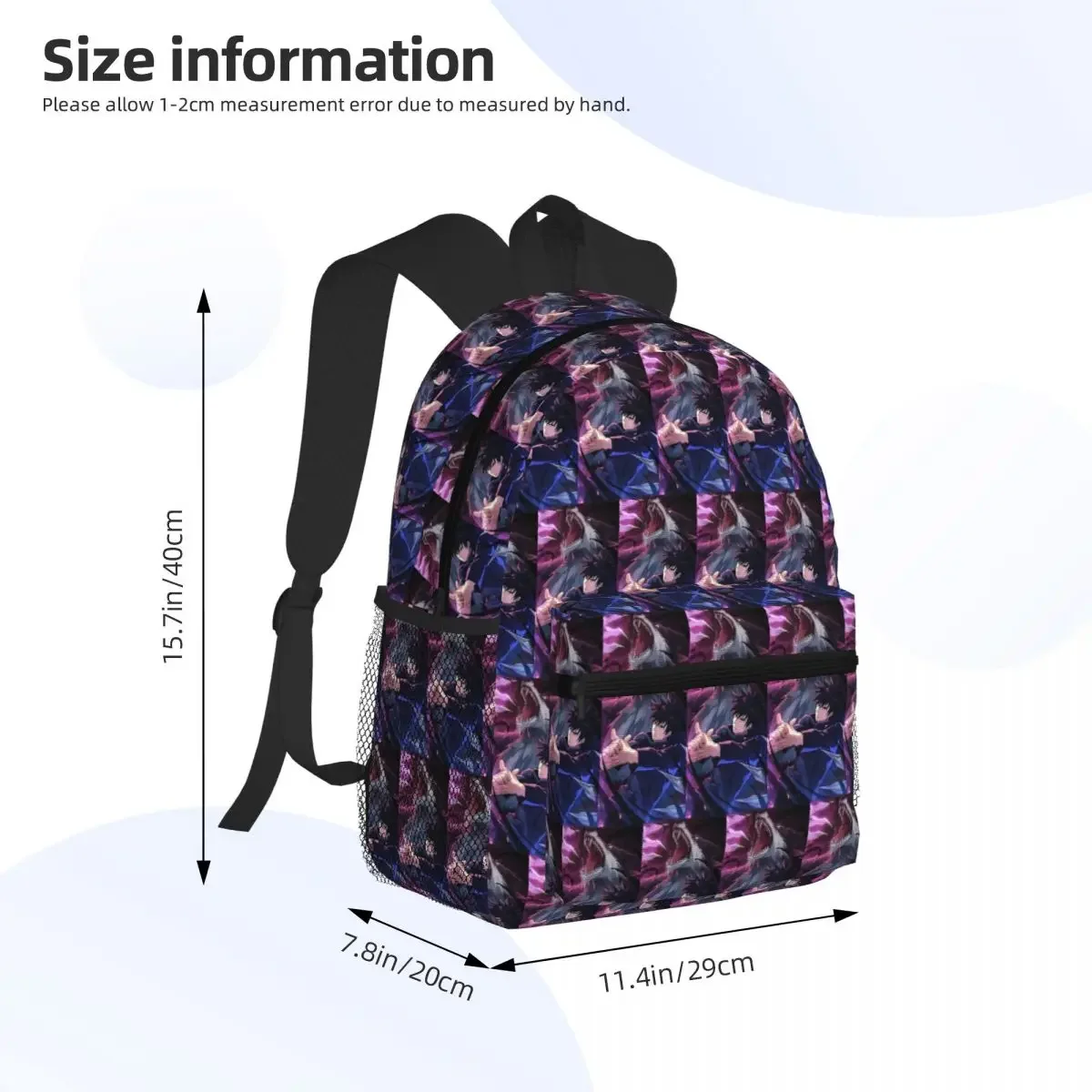 Anime Jujutsu Kaisen Gojo Satoru Student Backpack School Bag Hiking Travel Daypack for Men Women Fashion Bookbag Shoulder Bags