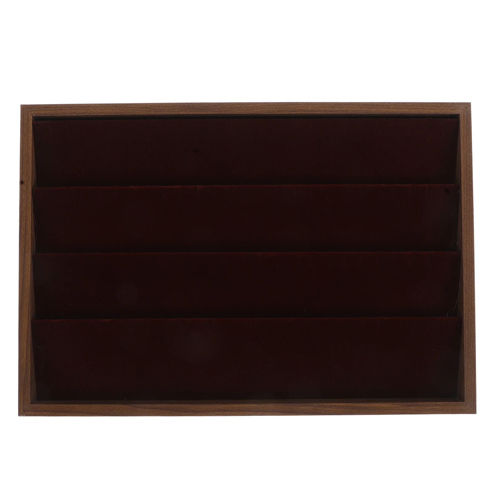 

Earring Storage Tray Walnut Wood Grain Jewelry Organizer Dish for Rings Bracelets Home Bedroom Wooden Vanity Trays