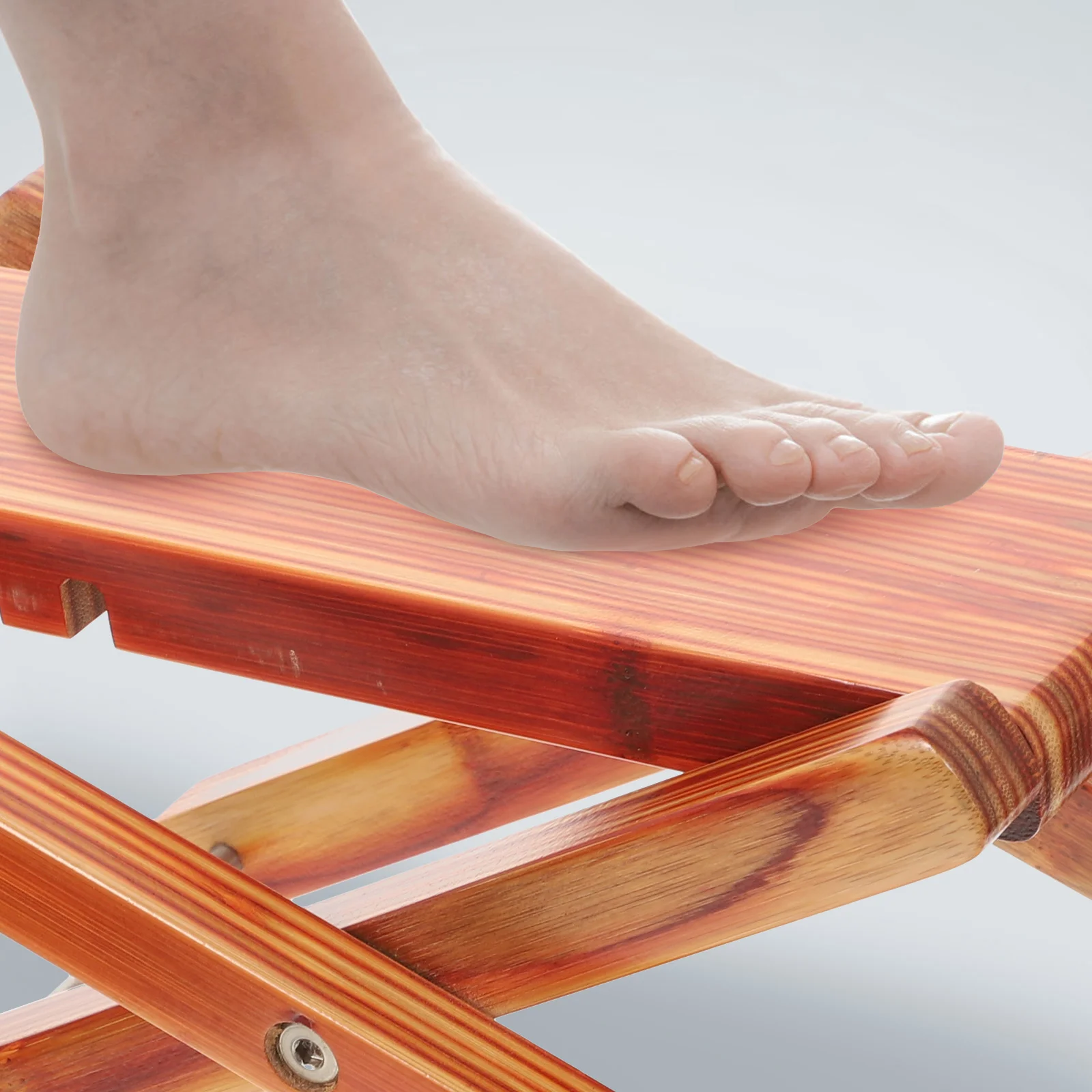 

Premium Pedicure Foot Stool Bamboo Footboard Foldable Adjustable Foot Rest For Salon Home Guitar Practice Massage Support