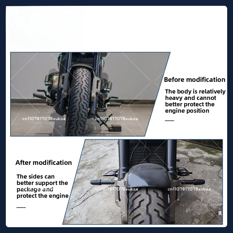 Suitable for Qianjiang Flash 600 Engine Hood Modification Accessories Thickened Straight Bar Bumper