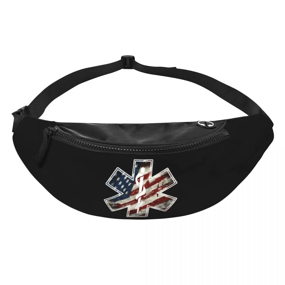 Emt Star Of Life Fanny Pack Vrouwen Mannen Custom Crossbody Heuptas Voor Lopende Telefoon Geld Zakje