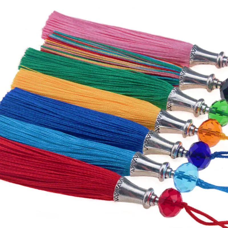 2/4/8Pcs/Pack Bead Polyester Decorative Tassel Pendant DIY Curtain Garment Sewing Accessories Chinese Knot Bookmark Small Fringe