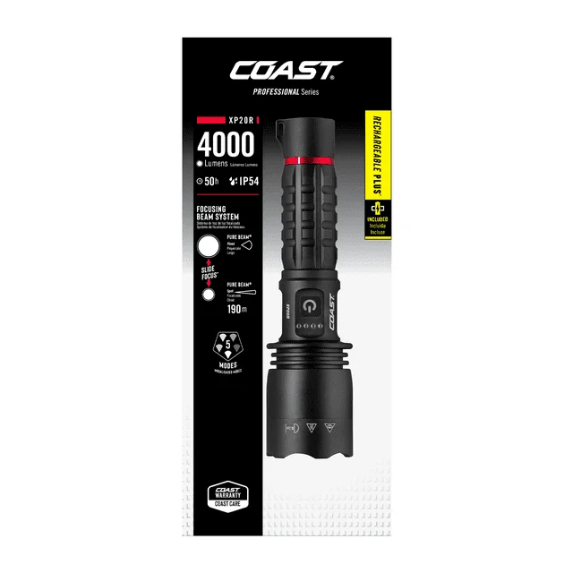 

Coast Xp20R 4000 Lumen Rechargeable Led Flashlight