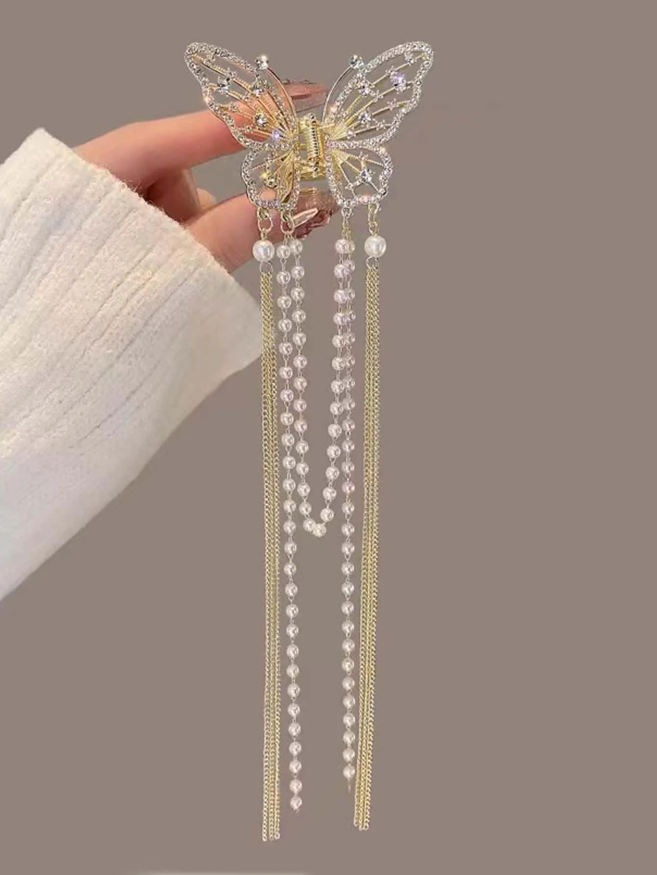 1Pcs Fashion Elegant Butterfly Fringes Hair Claws For Women Hair Accessories