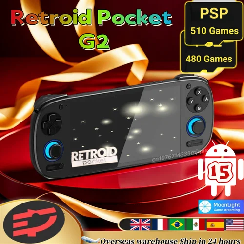 Consola de juegos portátil Retroid Pocket G2 Android 15 5,5 pulgadas 1080P pantalla AMOLED 5000mAh Joystick de efecto Hall consola de juegos RP G2