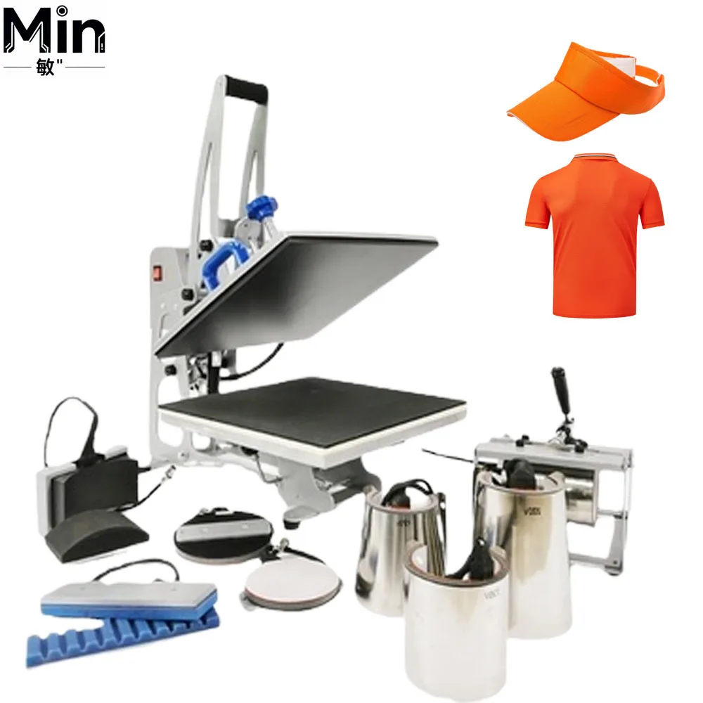 9 in 1 Multi functional Heat Press Machine for T shirt Pen Plate Mug Shoes Sublimation Heat Transfer Printing