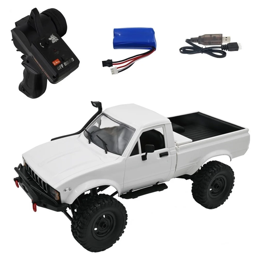 

WPL C24-1 C24 1/16 2.4G 4WD RC Crawler Car RTR Full Scale 260 Motor Electric Buggy LED Light Climbing Truck Car Kids Gift