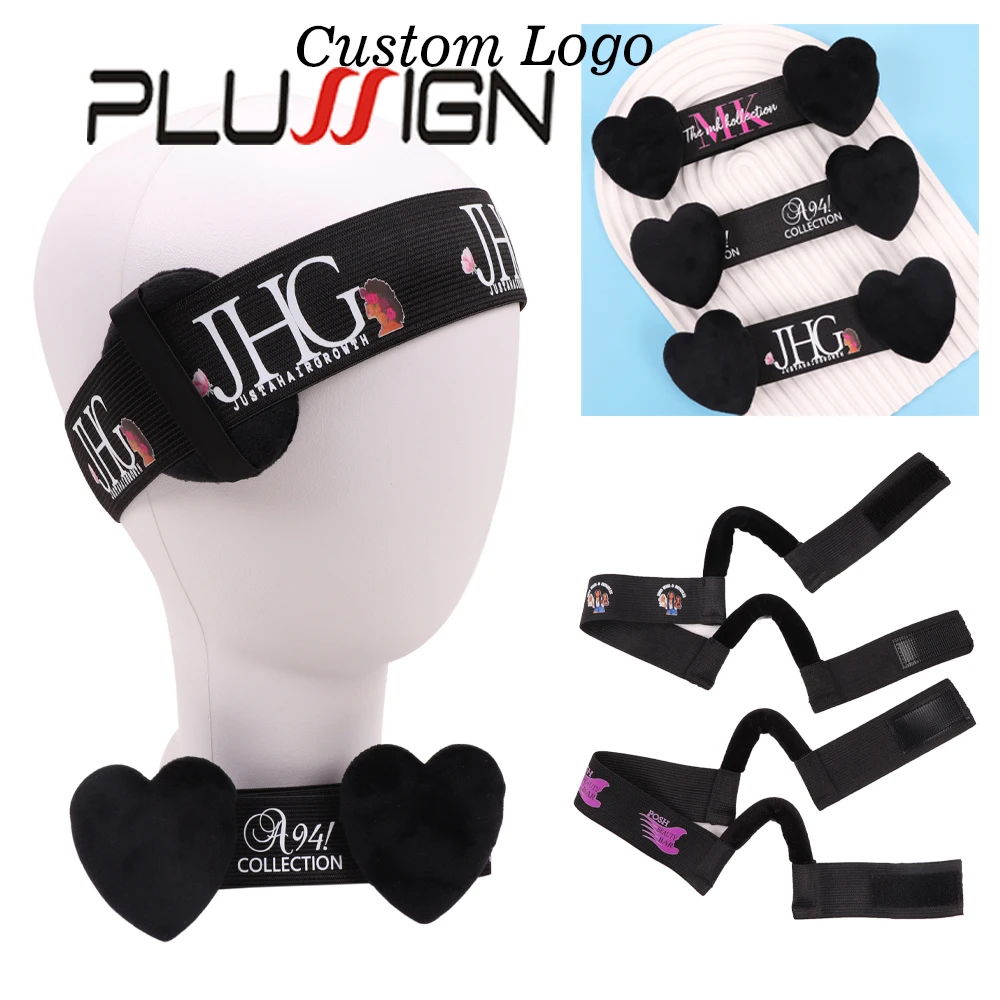 Plussign Adjustable Edge Band For Wigs With Ear Cut Outs Custom Logo Headband 2.5/3/3.5/4cm Lace Melting Band For Laying Edges