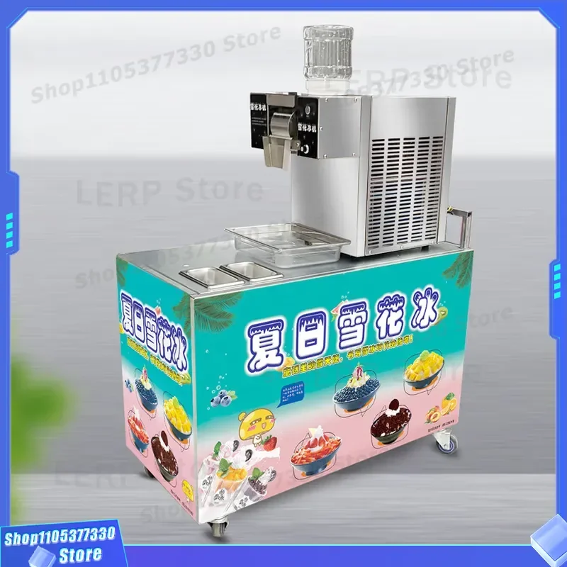 Commercial Automatic Snowflake Ice Maker Machine for Milk Tea Shop Small Cotton Ice Crusher Unit Factory Direct Sales for