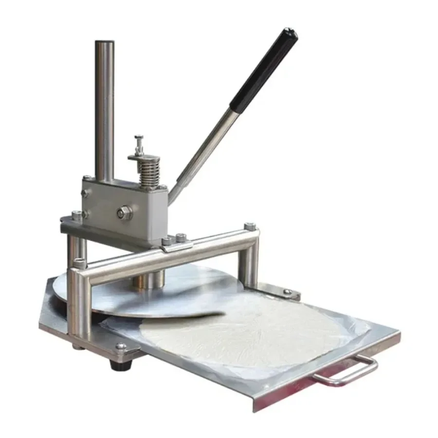 25CM Manual Pizza Former Dough Press Machine Stainless Steel Dough Flattening Machine Commercial Food Processor