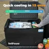 12V 冷蔵庫 21 クォート ポータブル冷凍庫 50 時間バックアップ冷却、車用電気クーラー 車用冷蔵庫 12V ポータブル 5