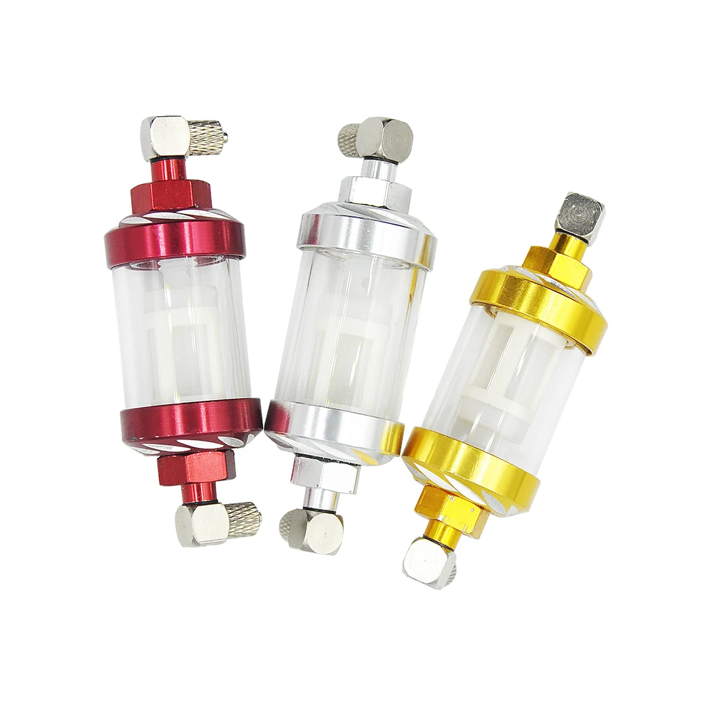 

Hydraulic Oil Filter CNC Metal Transparent For 1/12 RC Hydraulic Excavator Bulldozer Loader DIY Upgrade Car Parts