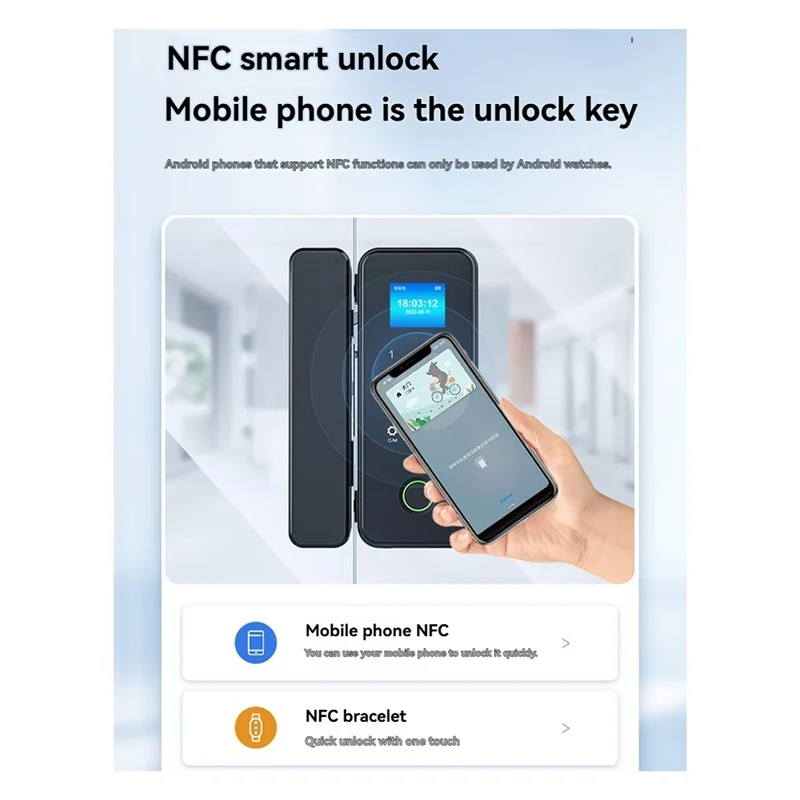 Tuya Smart-Lock Für Glas Tür Holz Tür Bluetooth Tuya Biometrische Fingerprint Lock Elektronische Tür Digitale Sperre