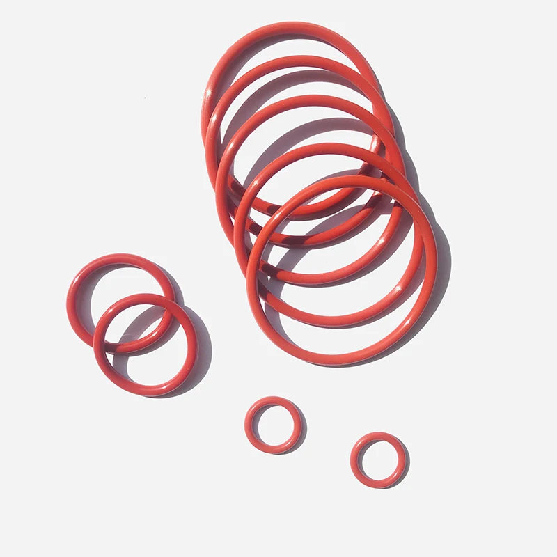 VMQ O Ring Gasket CS 1 1.5 2 2.5 3.1mm Red Silicone VMQ ORing Gasket Waterproof Insulated Silicon Ring Food Grade Sealing Washer