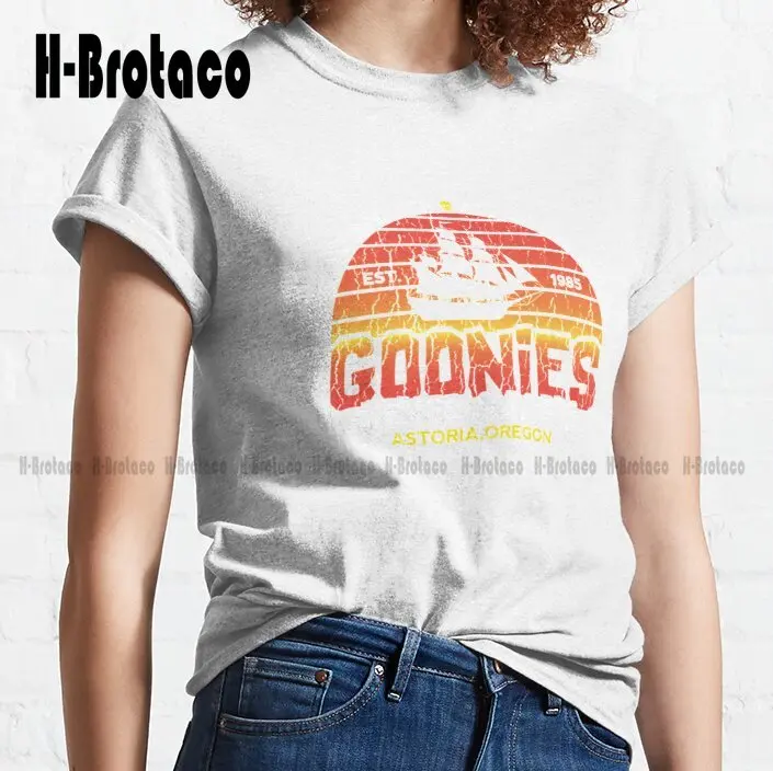 Never Surrender The Goonies - Classic T-Shirt Custom Gift Funny Art Streetwear Cartoon Tee Xs-5Xl Unisex Digital Printing Retro