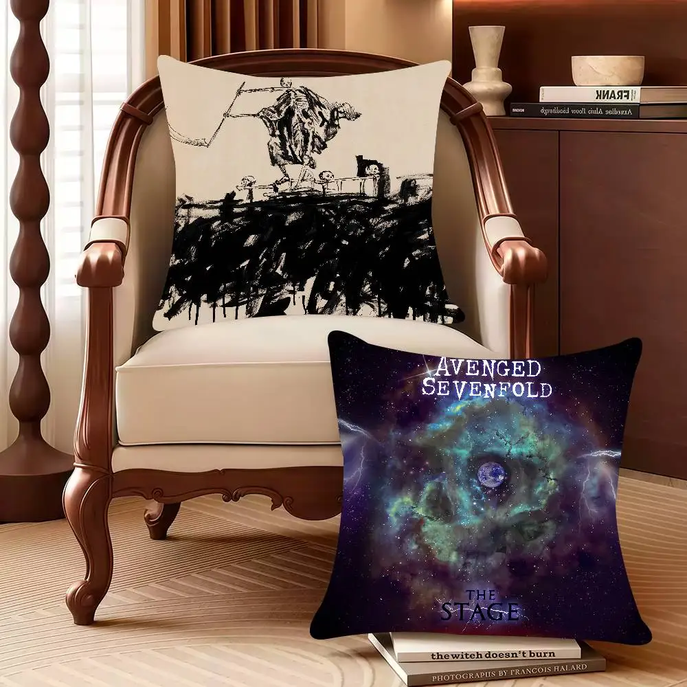 

A-Avenged Life Is But a Dream S-Sevenfold Pillow Case Decor Protective Covers Comfortable soft for Sofa Living Room Home office