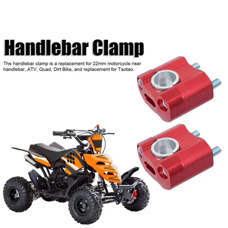 Motocicleta guidão Riser montagem Kit, guidão ajustável Risers, acessórios resistentes, Powersports, 2pcs