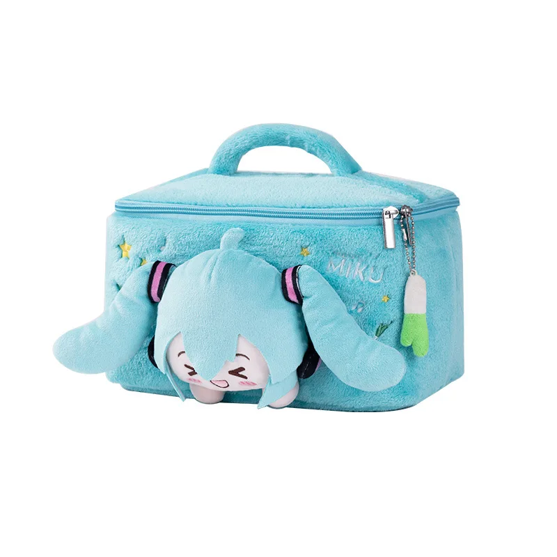 Hatsune Miku – trousse de maquillage pour femmes et hommes, sacs de rangement de voyage en peluche pour cosmétiques, trousse de toilette et de beauté, jouets cadeau, nouvelle collection 2025