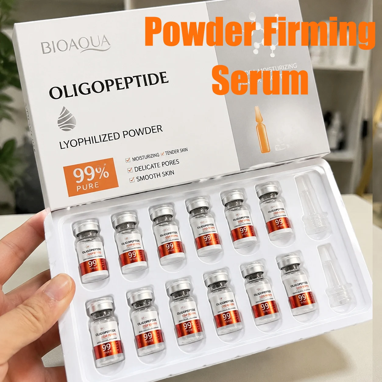 BIOAQUA Lyophilized Powder Firming Serum peptide Face Skin Repair Freeze-dried Powder Set Moisturizing and Smoothing Peptide