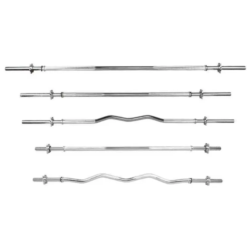 High Quality Cheap Durable Steel Eco-Friendly Gym Fitness Accessories Ez Curved Silver Weightlifting Curl Barbell