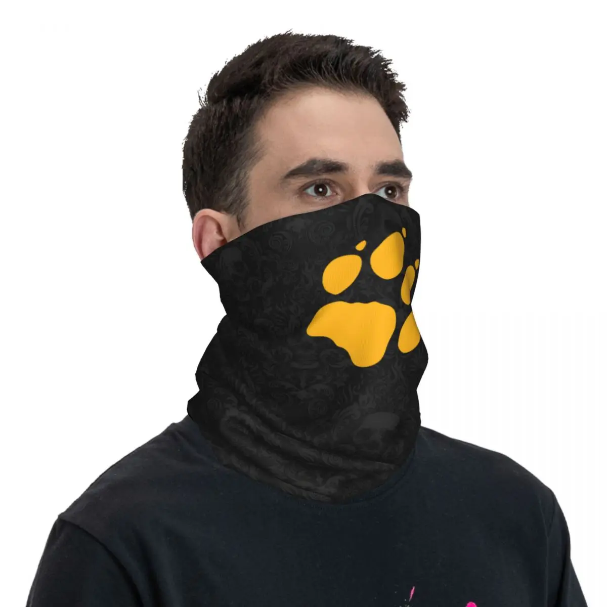 Jack Yellow Wolfskin Bandana Neck Gaiter Motorcycle Club Jack Wolfskin Face Scarf Running Unisex Adult All Season