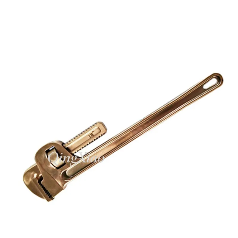 Explosion Proof Pipe Wrench Beryllium Copper Aluminum Bronze Lightweight Non Damaging Heavy Duty For Large Diameter Pipe
